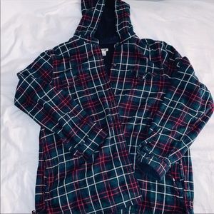 l.l. bean fleece lined flannel